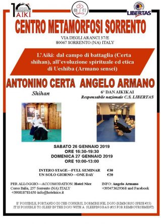 Stage Maestro Angelo Armano e  Maestro Antonino Certa