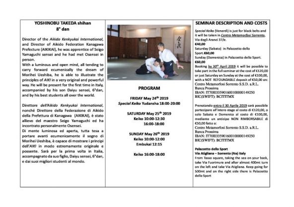 Stage Internazionale Yoshinobu Takeda